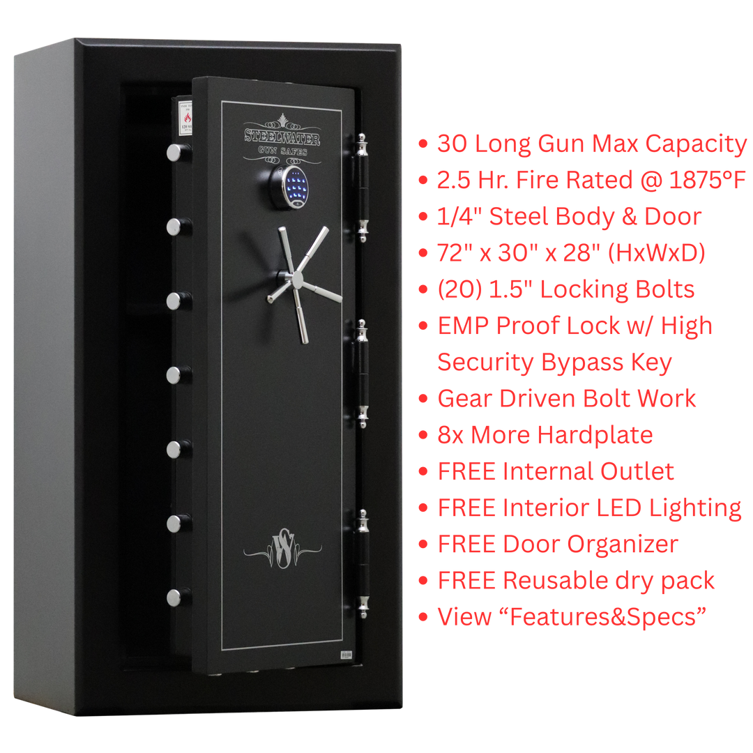 MAX Series 30 Long Gun Safe-MAX723028 – Steelwater Gun Safes