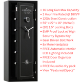 Heavy Duty 16 Long Gun Safe-SW592216